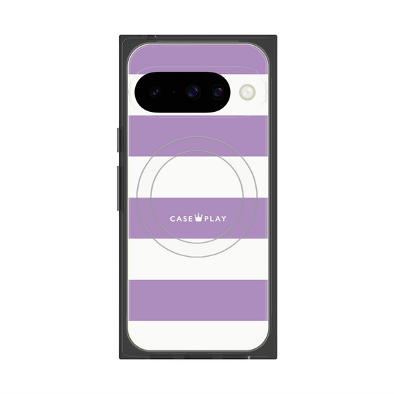 Premium Square Case with Pixelsnap［ Big Border - Purple ］
