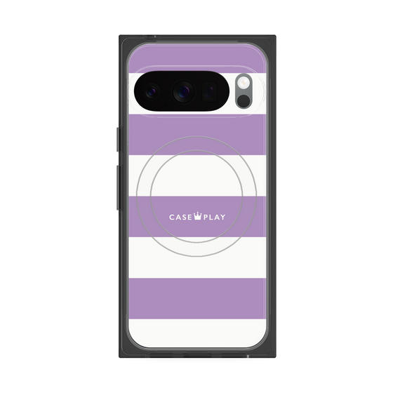 Premium Square Case with Pixelsnap［ Big Border - Purple ］