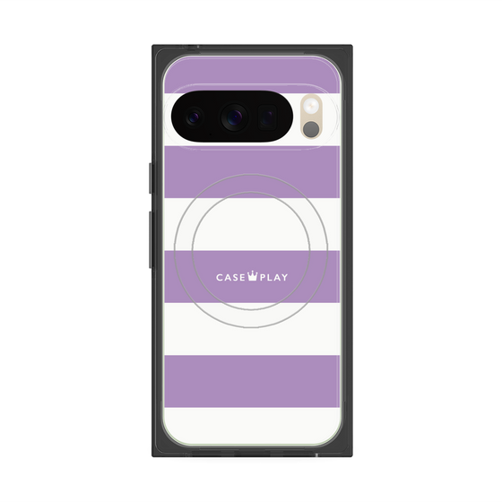 Premium Square Case with Pixelsnap［ Big Border - Purple ］