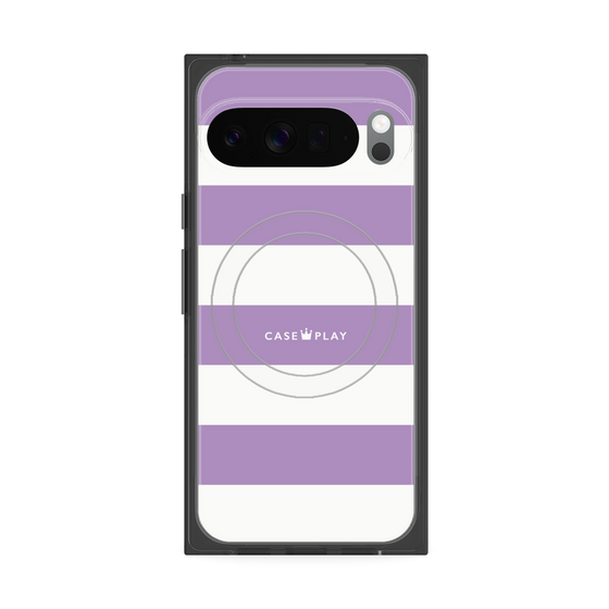 Premium Square Case with Pixelsnap［ Big Border - Purple ］