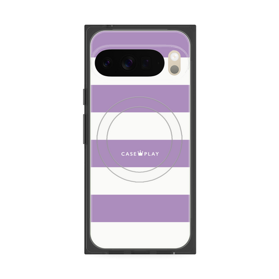 Premium Square Case with Pixelsnap［ Big Border - Purple ］