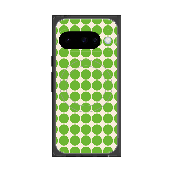 Premium Square Case with Pixelsnap［ Big Dot - Green ］