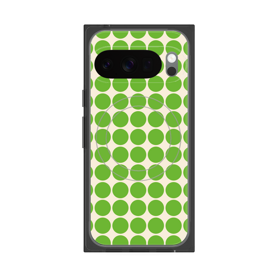 Premium Square Case with Pixelsnap［ Big Dot - Green ］