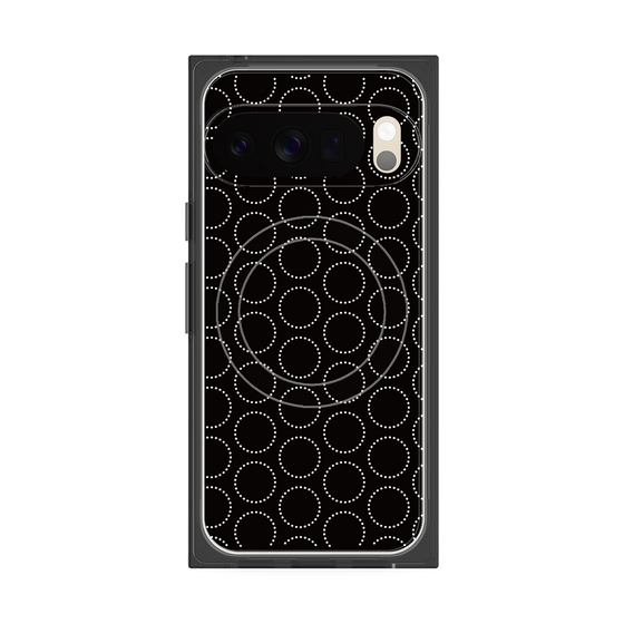 Premium Square Case with Pixelsnap［ Dot Circle - Black ］