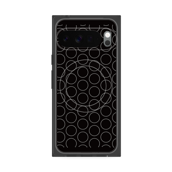 Premium Square Case with Pixelsnap［ Dot Circle - Black ］
