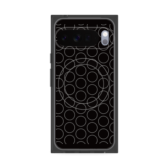 Premium Square Case with Pixelsnap［ Dot Circle - Black ］