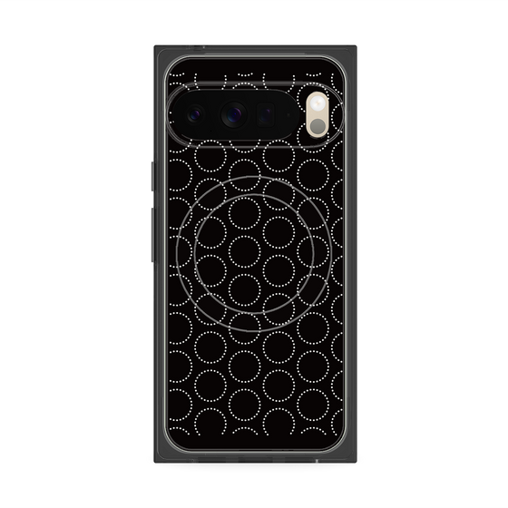 Premium Square Case with Pixelsnap［ Dot Circle - Black ］