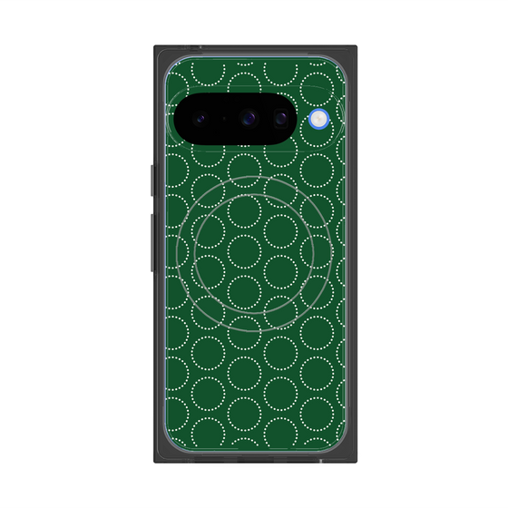 Premium Square Case with Pixelsnap［ Dot Circle - Green ］