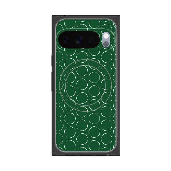 Premium Square Case with Pixelsnap［ Dot Circle - Green ］