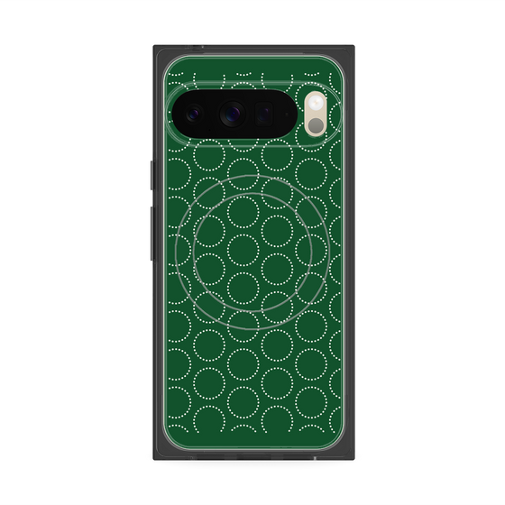 Premium Square Case with Pixelsnap［ Dot Circle - Green ］