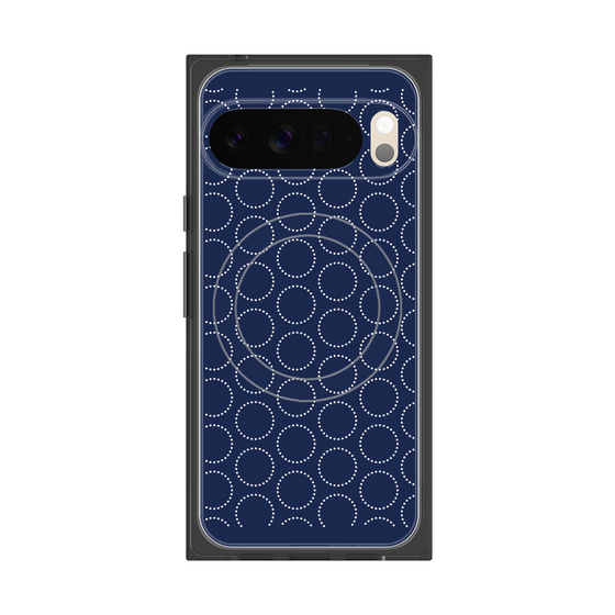 Premium Square Case with Pixelsnap［ Dot Circle - Navy ］