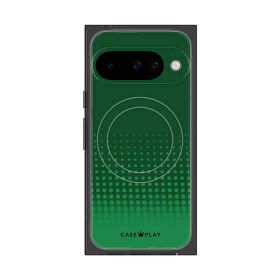 Premium Square Case with Pixelsnap［ Dot Gradation - Green ］