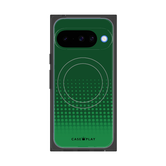 Premium Square Case with Pixelsnap［ Dot Gradation - Green ］