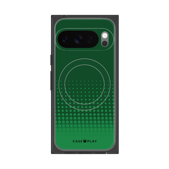 Premium Square Case with Pixelsnap［ Dot Gradation - Green ］
