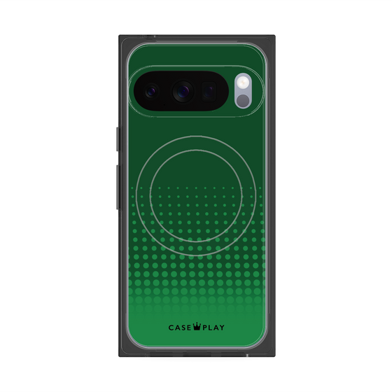 Premium Square Case with Pixelsnap［ Dot Gradation - Green ］