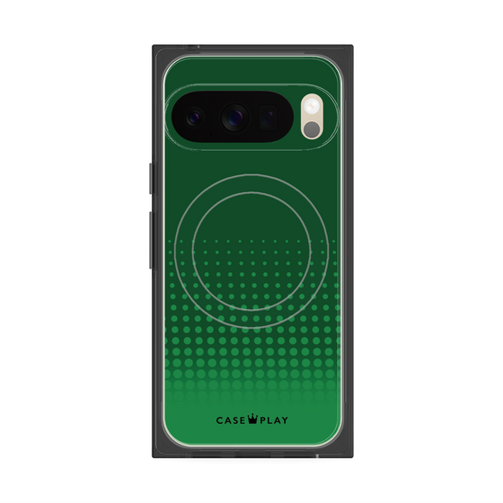 Premium Square Case with Pixelsnap［ Dot Gradation - Green ］