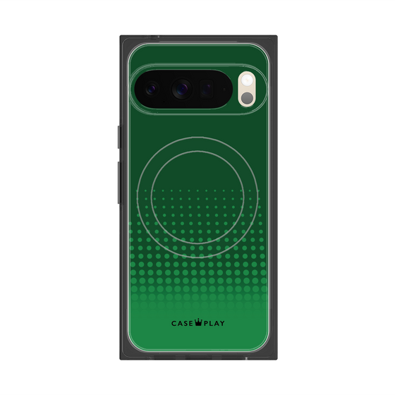Premium Square Case with Pixelsnap［ Dot Gradation - Green ］