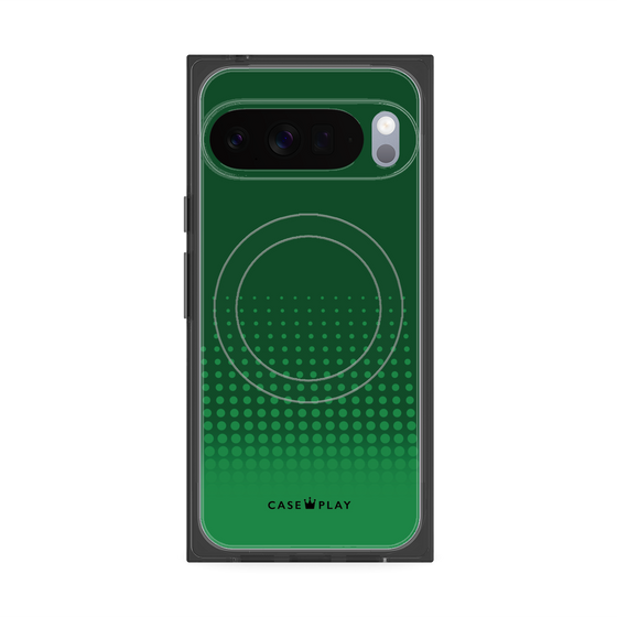 Premium Square Case with Pixelsnap［ Dot Gradation - Green ］