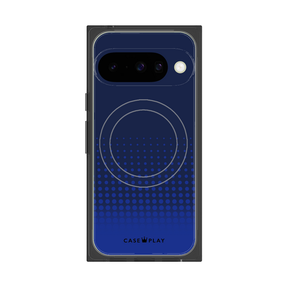 Premium Square Case with Pixelsnap［ Dot Gradation - Blue ］