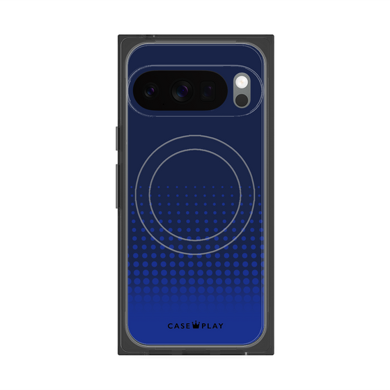 Premium Square Case with Pixelsnap［ Dot Gradation - Blue ］