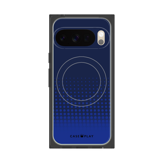 Premium Square Case with Pixelsnap［ Dot Gradation - Blue ］