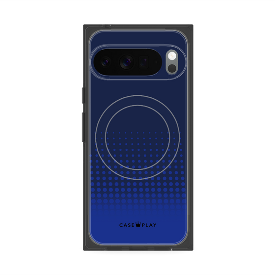 Premium Square Case with Pixelsnap［ Dot Gradation - Blue ］