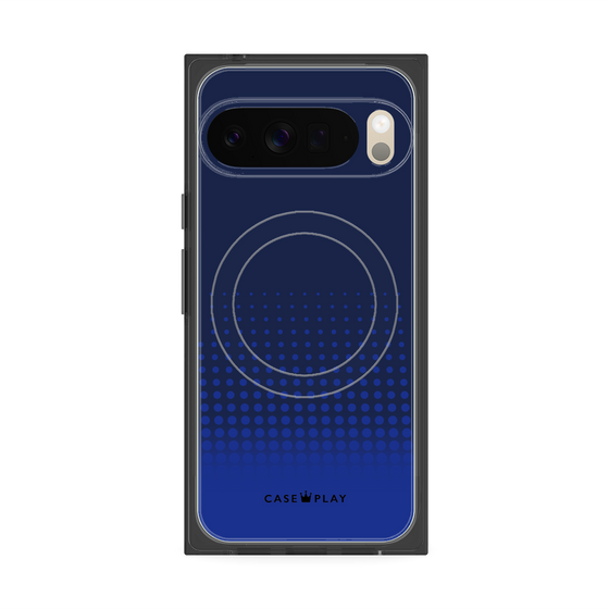 Premium Square Case with Pixelsnap［ Dot Gradation - Blue ］