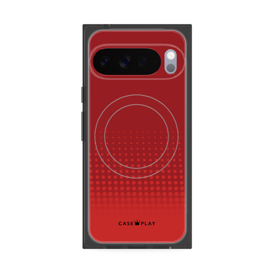 Premium Square Case with Pixelsnap［ Dot Gradation - Red ］