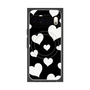 Premium Square Case with Pixelsnap［ Dot Hearts - Black ］