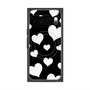 Premium Square Case with Pixelsnap［ Dot Hearts - Black ］