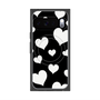 Premium Square Case with Pixelsnap［ Dot Hearts - Black ］