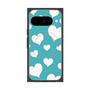 Premium Square Case with Pixelsnap［ Dot Hearts - Blue ］