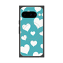 Premium Square Case with Pixelsnap［ Dot Hearts - Blue ］