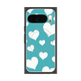 Premium Square Case with Pixelsnap［ Dot Hearts - Blue ］