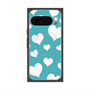 Premium Square Case with Pixelsnap［ Dot Hearts - Blue ］