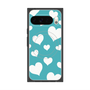 Premium Square Case with Pixelsnap［ Dot Hearts - Blue ］