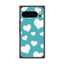Premium Square Case with Pixelsnap［ Dot Hearts - Blue ］