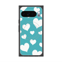 Premium Square Case with Pixelsnap［ Dot Hearts - Blue ］