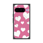Premium Square Case with Pixelsnap［ Dot Hearts - Pink ］