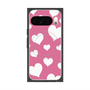 Premium Square Case with Pixelsnap［ Dot Hearts - Pink ］