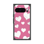 Premium Square Case with Pixelsnap［ Dot Hearts - Pink ］