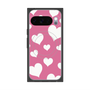 Premium Square Case with Pixelsnap［ Dot Hearts - Pink ］