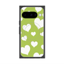 Premium Square Case with Pixelsnap［ Dot Hearts - Green ］