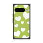 Premium Square Case with Pixelsnap［ Dot Hearts - Green ］