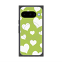 Premium Square Case with Pixelsnap［ Dot Hearts - Green ］