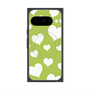 Premium Square Case with Pixelsnap［ Dot Hearts - Green ］