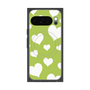 Premium Square Case with Pixelsnap［ Dot Hearts - Green ］
