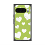 Premium Square Case with Pixelsnap［ Dot Hearts - Green ］
