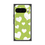 Premium Square Case with Pixelsnap［ Dot Hearts - Green ］