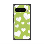 Premium Square Case with Pixelsnap［ Dot Hearts - Green ］